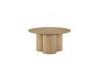 Lucia - Table Basse Ronde - Placage Chêne Massif