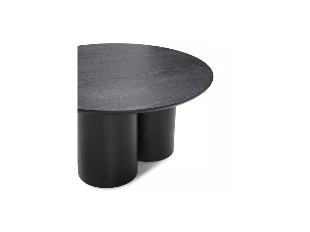 Lucia - Table Basse Ronde - Placage Chêne Massif