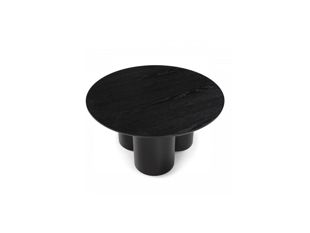 Lucia - Table Basse Ronde - Placage Chêne Massif