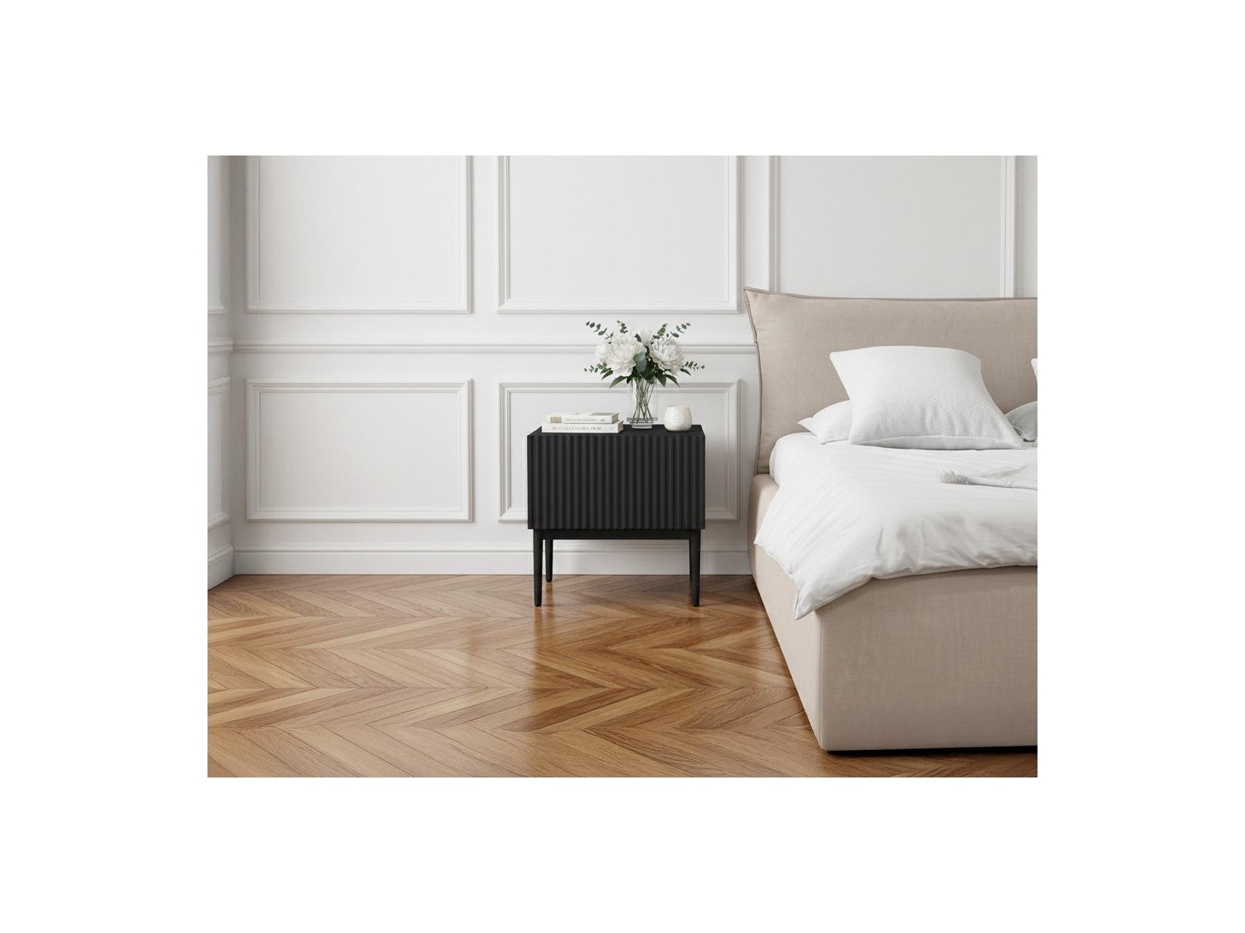 Kasha - Lot De 2 Chevets Tiroir - Pieds Noir