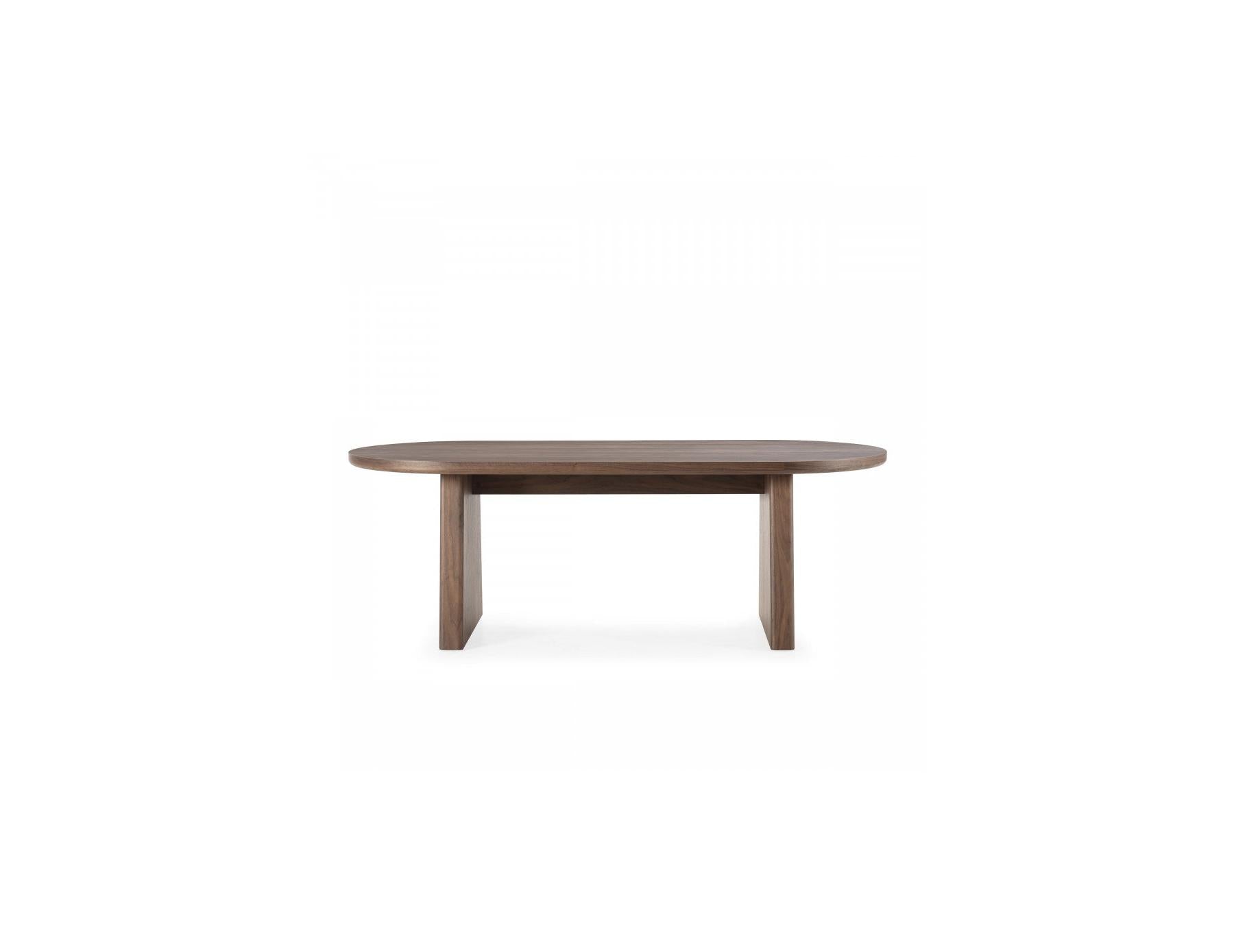 Pablo - Table À Manger Ovale - Placage Noyer