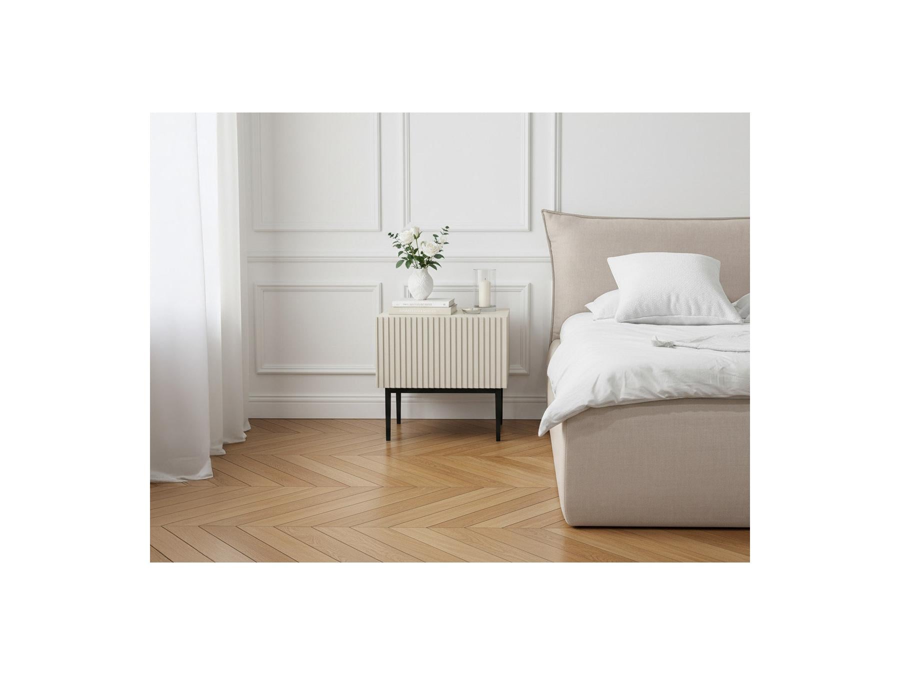 Kasha - Lot De 2 Chevets Tiroir - Pieds Noir
