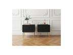 Kasha - Lot De 2 Chevets Tiroir - Pieds Or