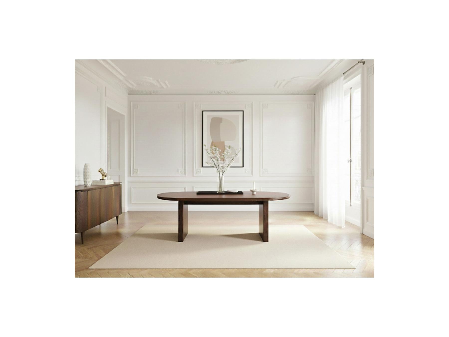 Pablo - Table À Manger Ovale - Placage Noyer