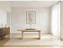 Pablo - Set - With Oval Walnut Veneer Dining Table + Tanya Textured Fabric Chairs - Set of 4 Chairs