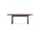 Pablo - Set - With Oval Walnut Veneer Dining Table + Tanya Textured Fabric Chairs - Set of 4 Chairs
