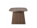 Pablo - Set - With Oval Walnut Veneer Dining Table + Tanya Textured Fabric Chairs - Set of 4 Chairs