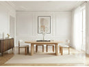 Pablo - Set - With Oval Walnut Veneer Dining Table + Tanya Textured Fabric Chairs - Set of 4 Chairs