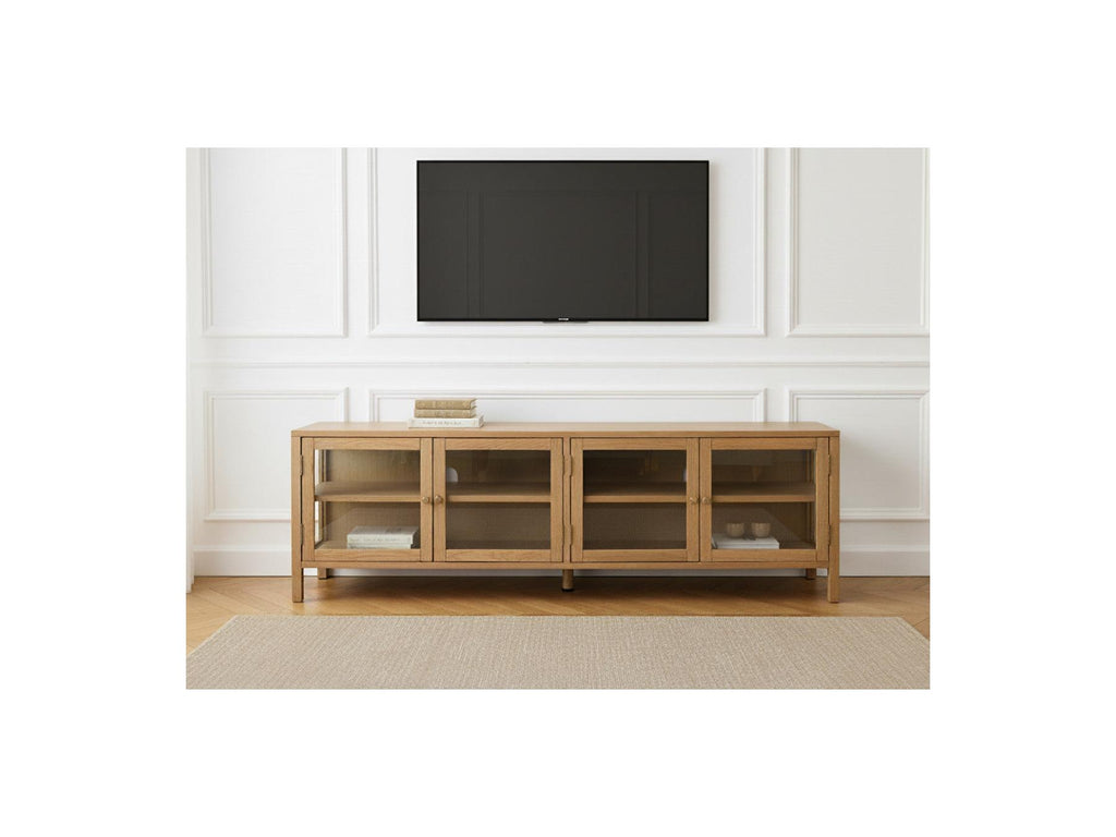 Carmen - 4-Door TV Unit - Solid Oak Veneer