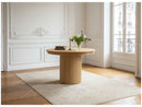 Prado - Table À Manger Ronde Extensible 110 À 210 Cm - Placage Chêne Massif