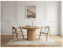 Prado - Table À Manger Ronde Extensible 110 À 210 Cm - Placage Chêne Massif