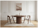 Prado - Table À Manger Ronde Extensible 110 À 210 Cm - Placage Chêne Massif