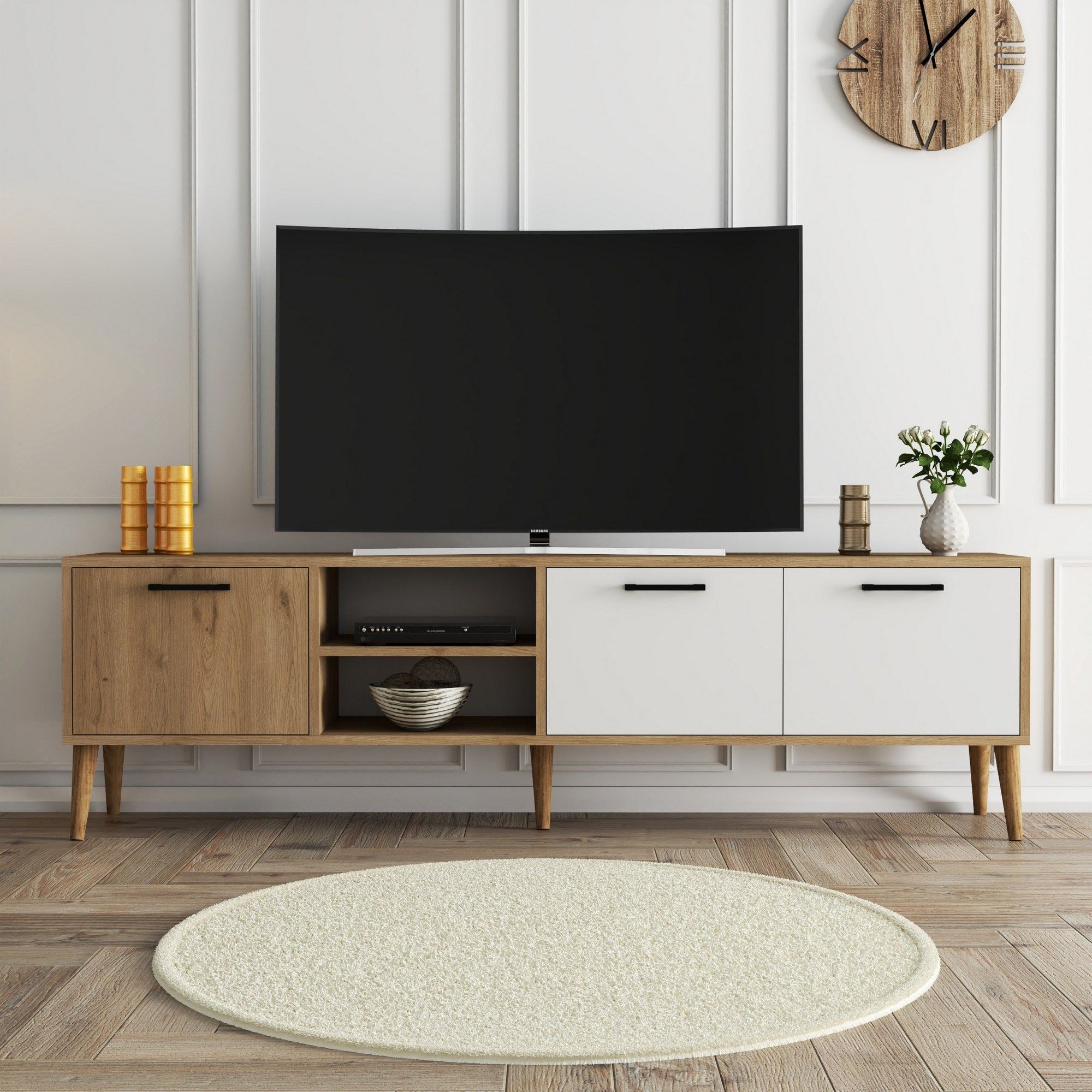 Meubles Tv Exxen - Chêne / Blanc