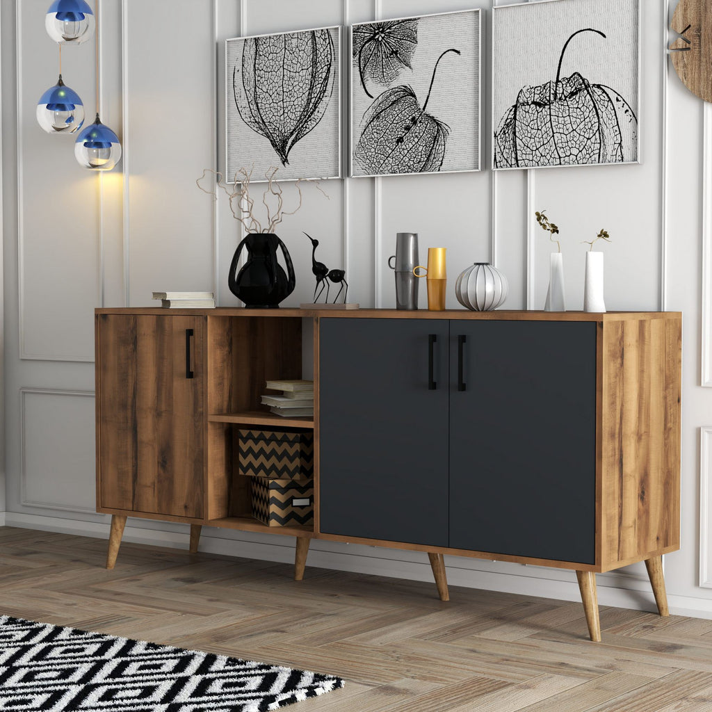 Consoles Exxen - Noyer / Anthracite