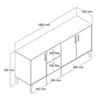 Consoles Exxen - Noyer / Anthracite