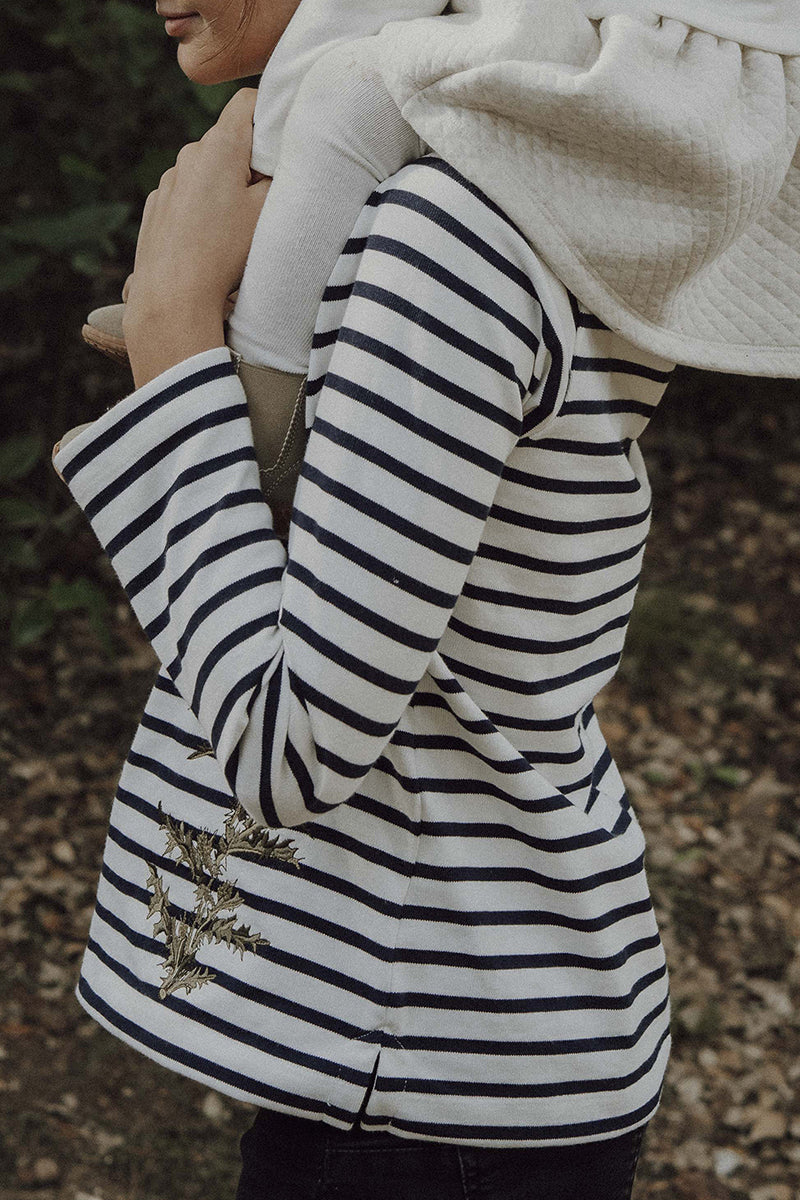 Marinière - Marshmallow / Smoking - Femme