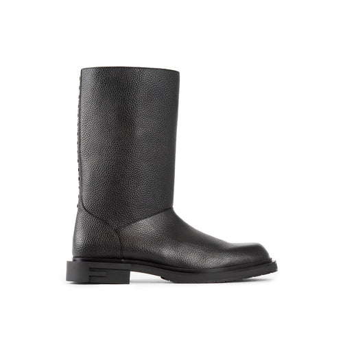 Bottes Fendi Leather Frame - Black - Homme