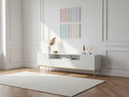 Kasha - TV Unit with Open Compartment - Gold Legs