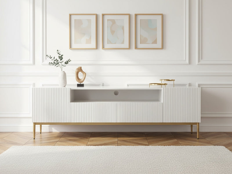 Kasha - Mueble TV con nicho - Patas doradas