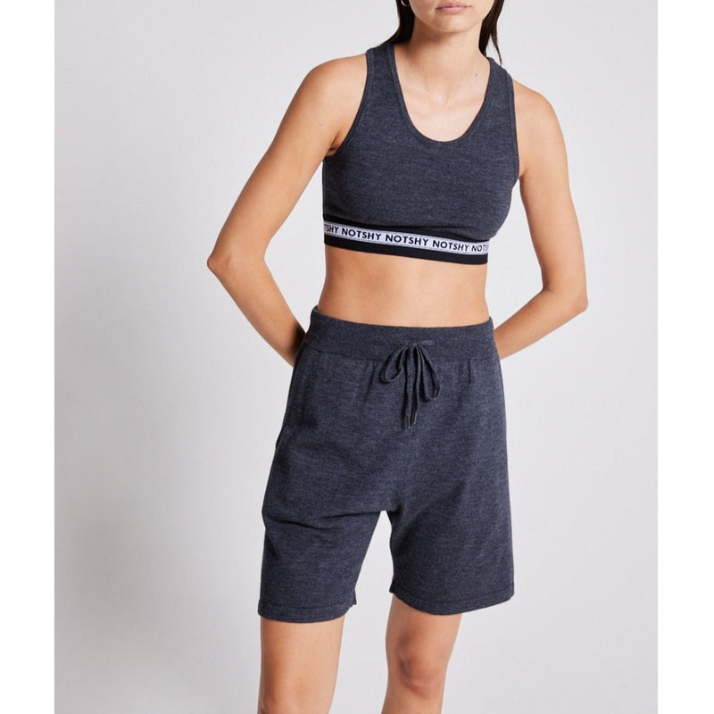 NOTSHY - Ali Wool Shorts - Charcoal Fume
