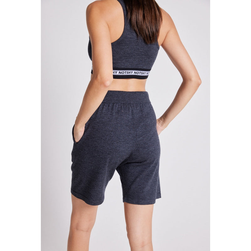 NOTSHY - Ali Wool Shorts - Charcoal Fume