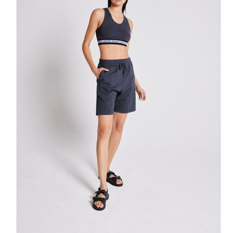 NOTSHY - Ali Wool Shorts - Charcoal Fume