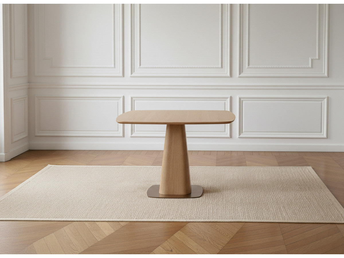 Noa - Table À Manger Carrée 120 Cm Placage Chêne
