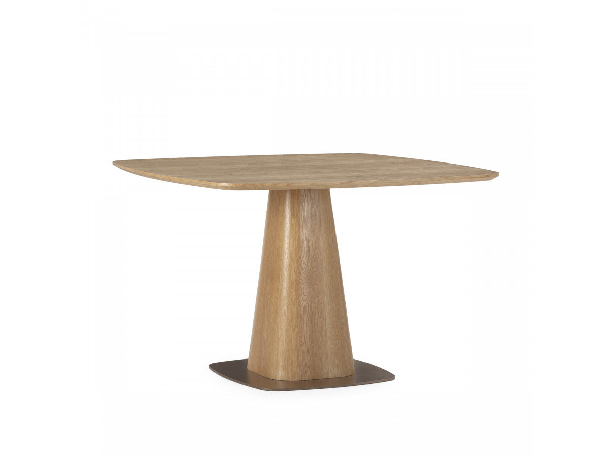 Noa - Table À Manger Carrée 120 Cm Placage Chêne