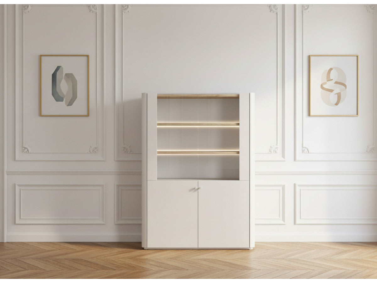Anyra - Mueble vitrina 2 puertas Al. 138 cm