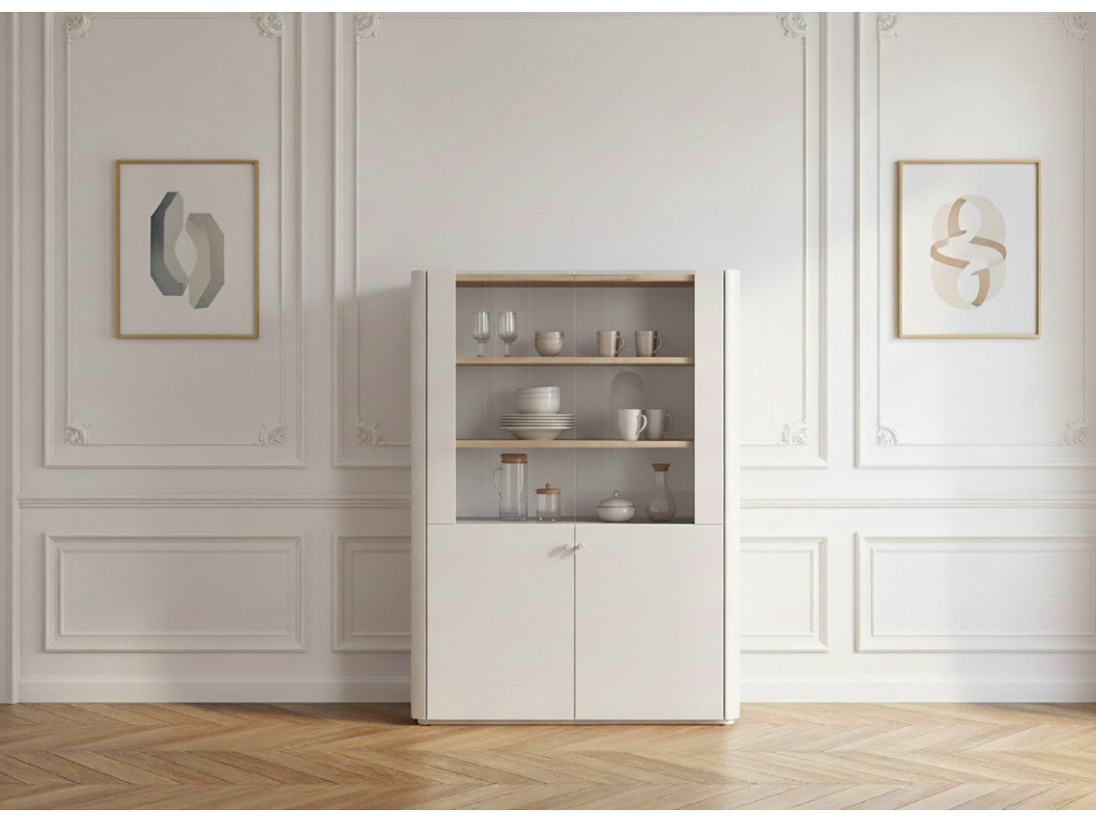 Anyra - Mueble vitrina 2 puertas Al. 138 cm