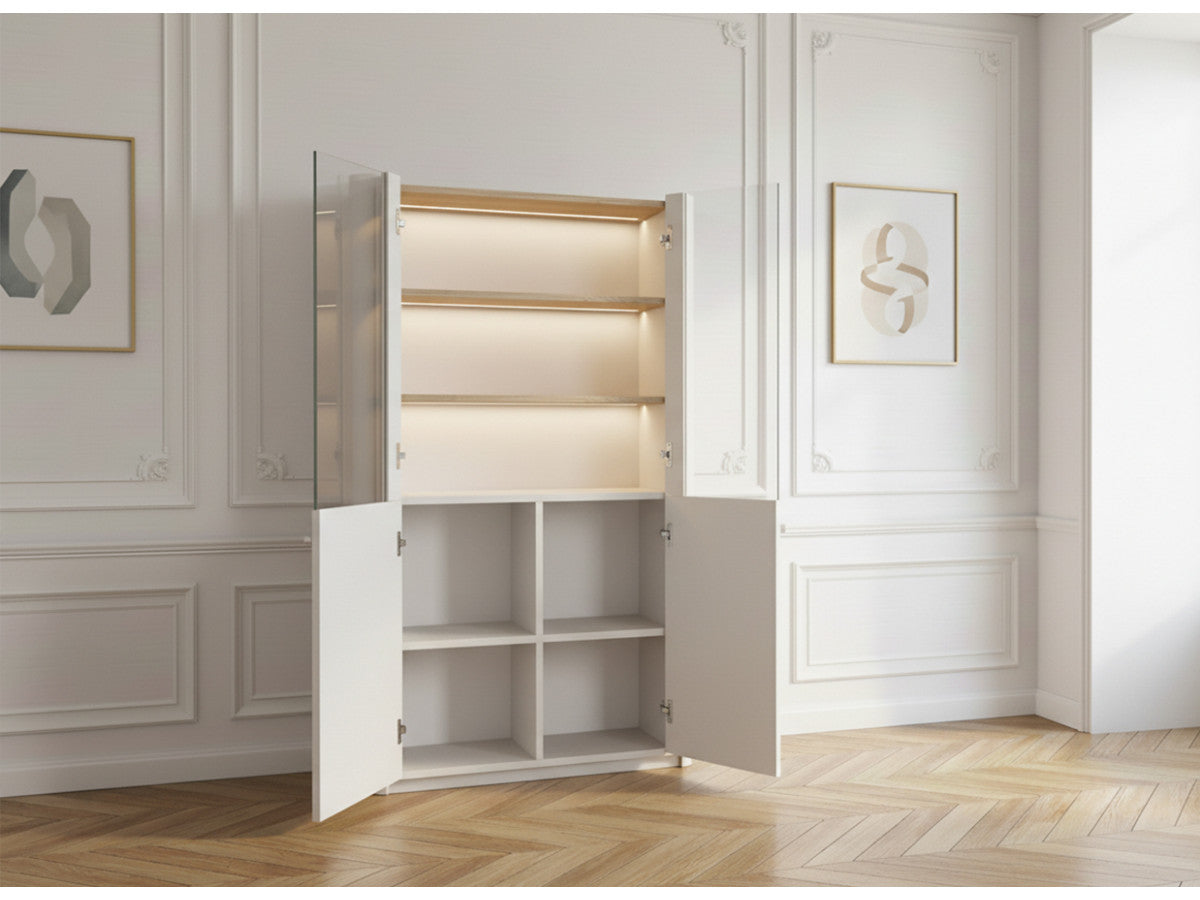 Anyra - Mueble vitrina 2 puertas Al. 138 cm