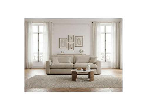 Canapé Droit Fixe 2 Places - Belmont - Tissu Bouclette