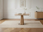 Noa - Table À Manger Carrée 120 Cm Placage Chêne