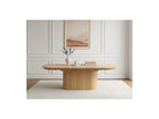 Malmousque - Mesa de comedor extensible de 210 a 270 cm en chapa de roble macizo