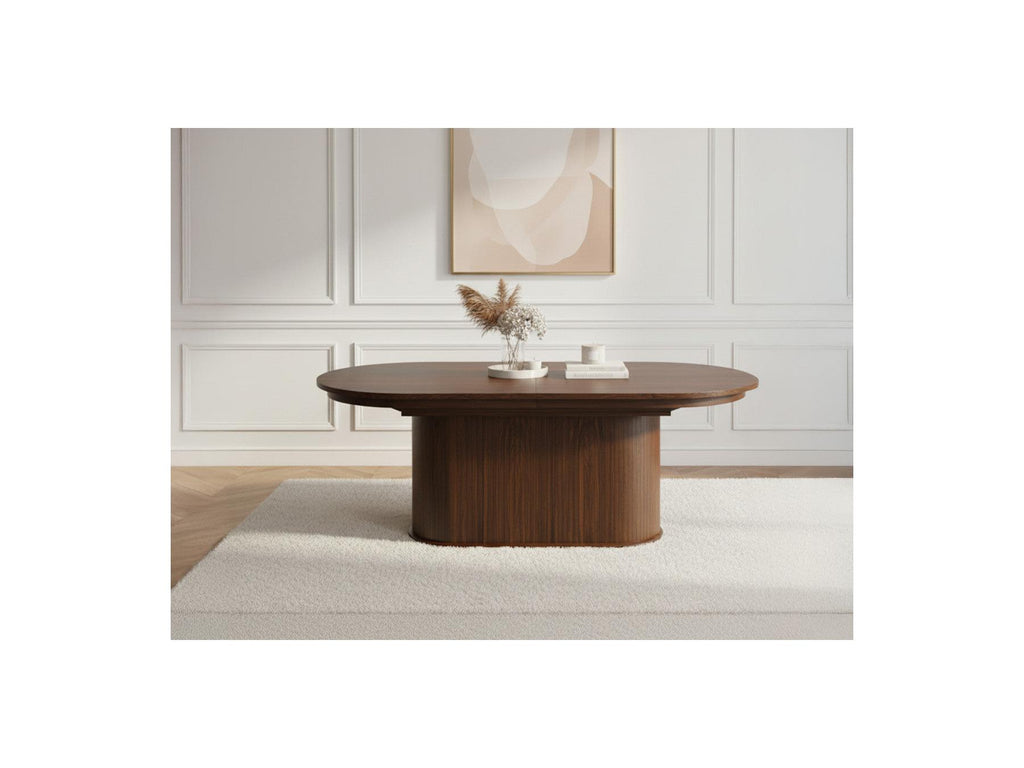 Malmousque - Mesa de comedor extensible de 210 a 270 cm en chapa de roble macizo