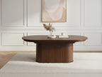 Malmousque - Mesa de comedor extensible de 210 a 270 cm en chapa de roble macizo