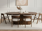 Malmousque - Mesa de comedor extensible de 210 a 270 cm en chapa de roble macizo