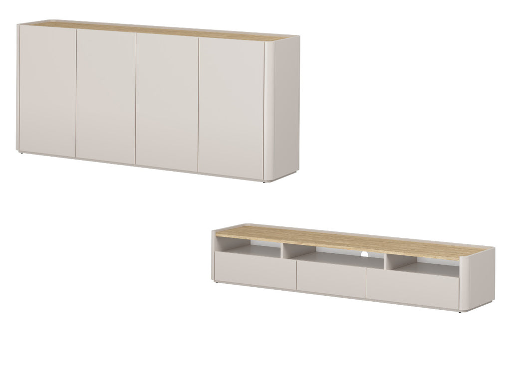 Anyra - Ensemble Avec Buffet 200 Cm + Meuble Tv 200 Cm
