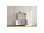 Anyra - 2-Door Display Cabinet H. 150 cm - Solid Wood Legs