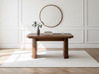Cassis - Ensemble Avec Console Extensible 43 À 187 Cm + 4 Chaises Borely - Placage Chêne Massif Et Tissu Bouclette