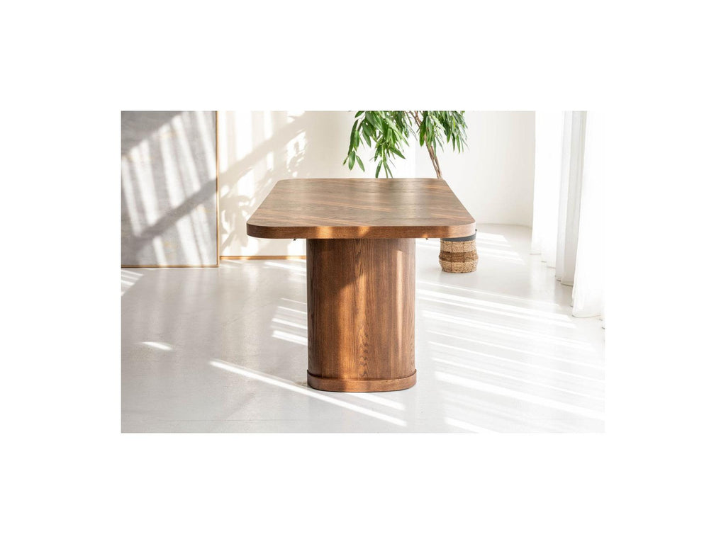 Cassis - Ensemble Avec Console Extensible 43 À 187 Cm + 4 Chaises Borely - Placage Chêne Massif Et Tissu Bouclette
