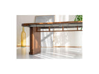 Cassis - Ensemble Avec Console Extensible 43 À 187 Cm + 4 Chaises Borely - Placage Chêne Massif Et Tissu Bouclette