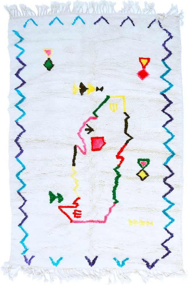 Tapis Berbère Coloré - 212 x 140 cm