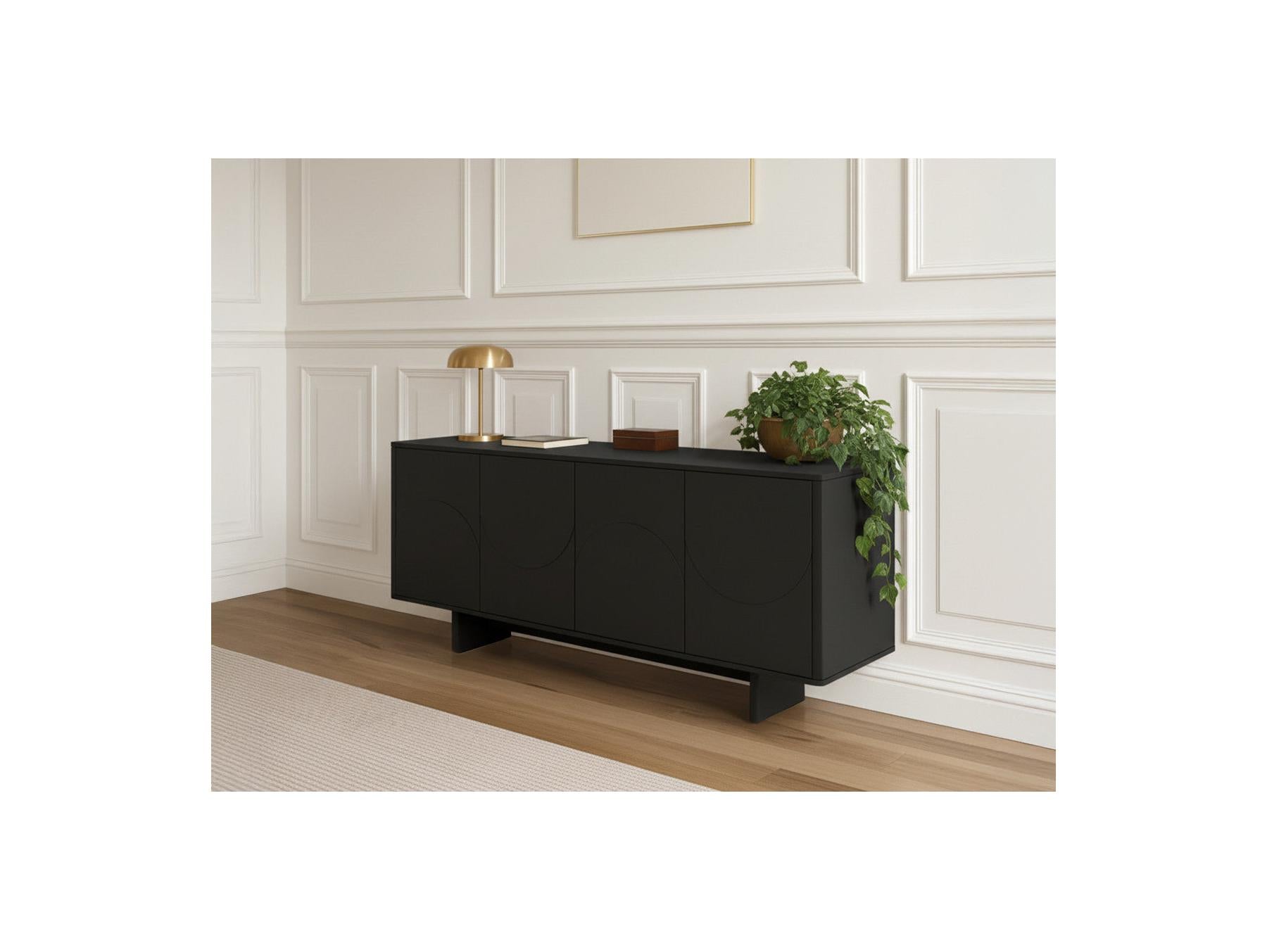 Esteban - 4-Door Sideboard - Geometric Shapes