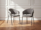 Lou - Lot De 2 Chaises - Tissu Texturé