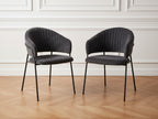 Lou - Lot De 2 Chaises - Tissu Texturé