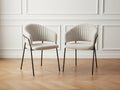 Lou - Lot De 2 Chaises - Tissu Texturé