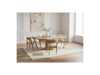 Sugiton - Set with Extendable Round Dining Table 130 to 180 cm + Set of Bastide Solid Oak Veneer Chairs - Set of 4 Chairs