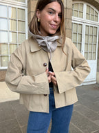 Taupe wool and cashmere balaclava