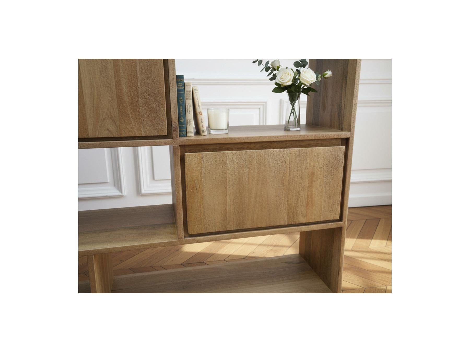 Bergerac - Bibliothèque H.190 Cm Bois Massif De Manguier